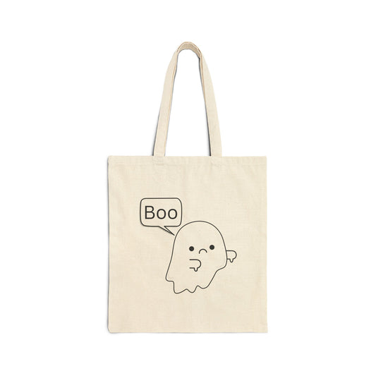 "Boo" Cotton Canvas Tote Bag