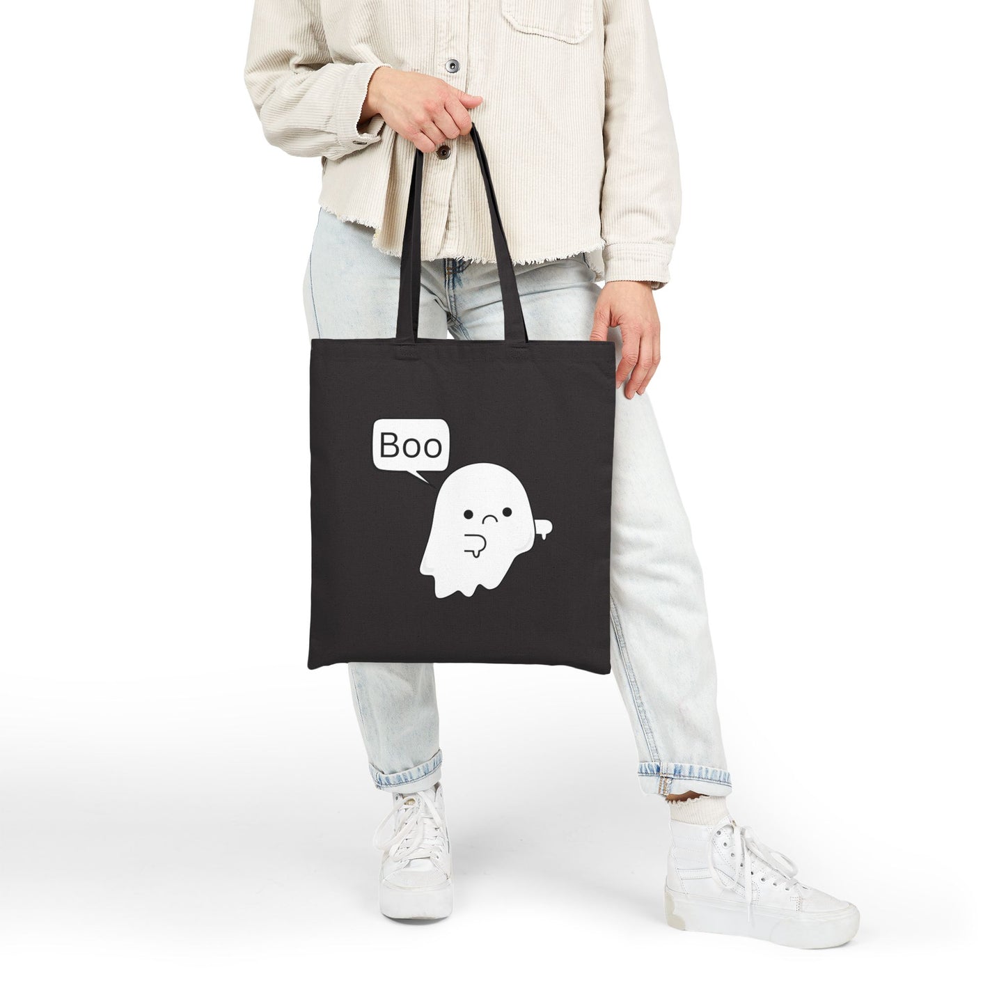 "Boo" Cotton Canvas Tote Bag