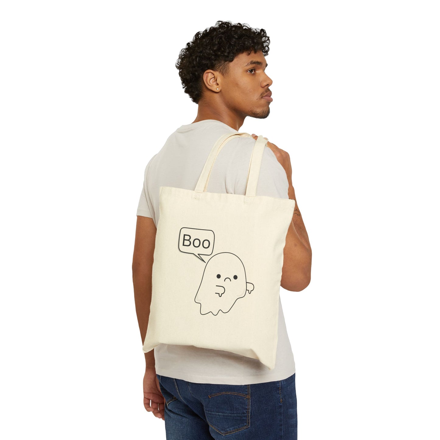 "Boo" Cotton Canvas Tote Bag