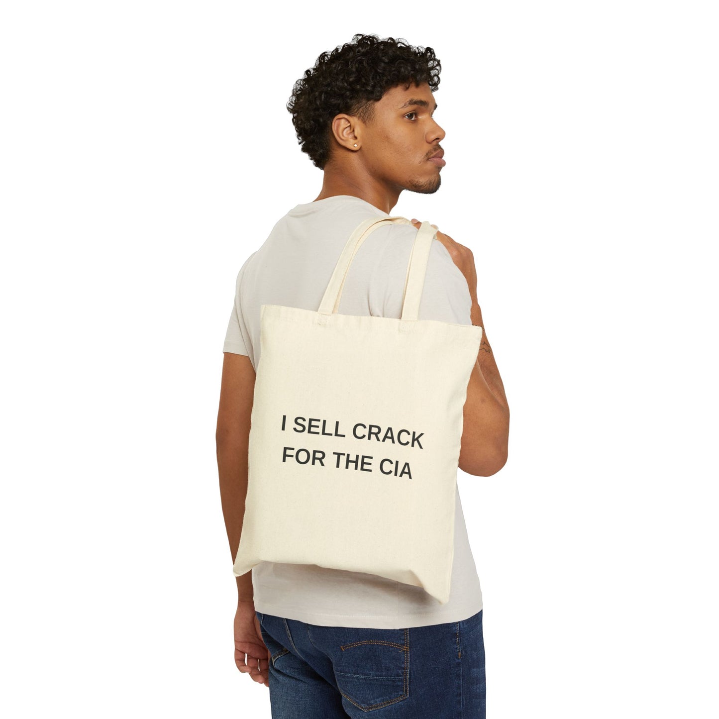"CIA Asset" Cotton Canvas Tote Bag