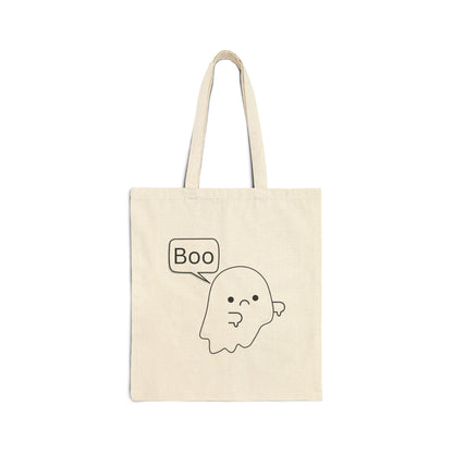 "Boo" Cotton Canvas Tote Bag